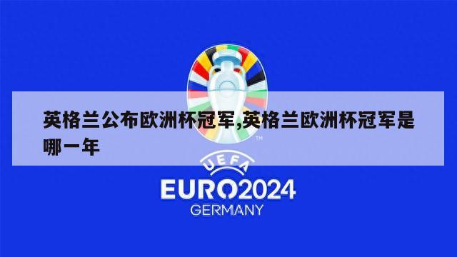 英格兰公布欧洲杯冠军,英格兰欧洲杯冠军是哪一年