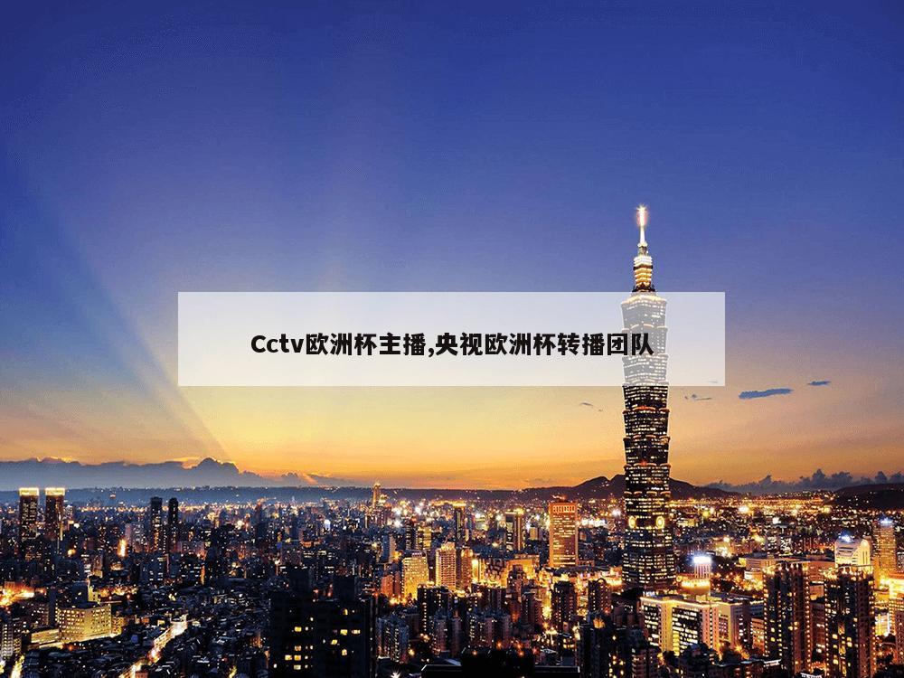 Cctv欧洲杯主播,央视欧洲杯转播团队